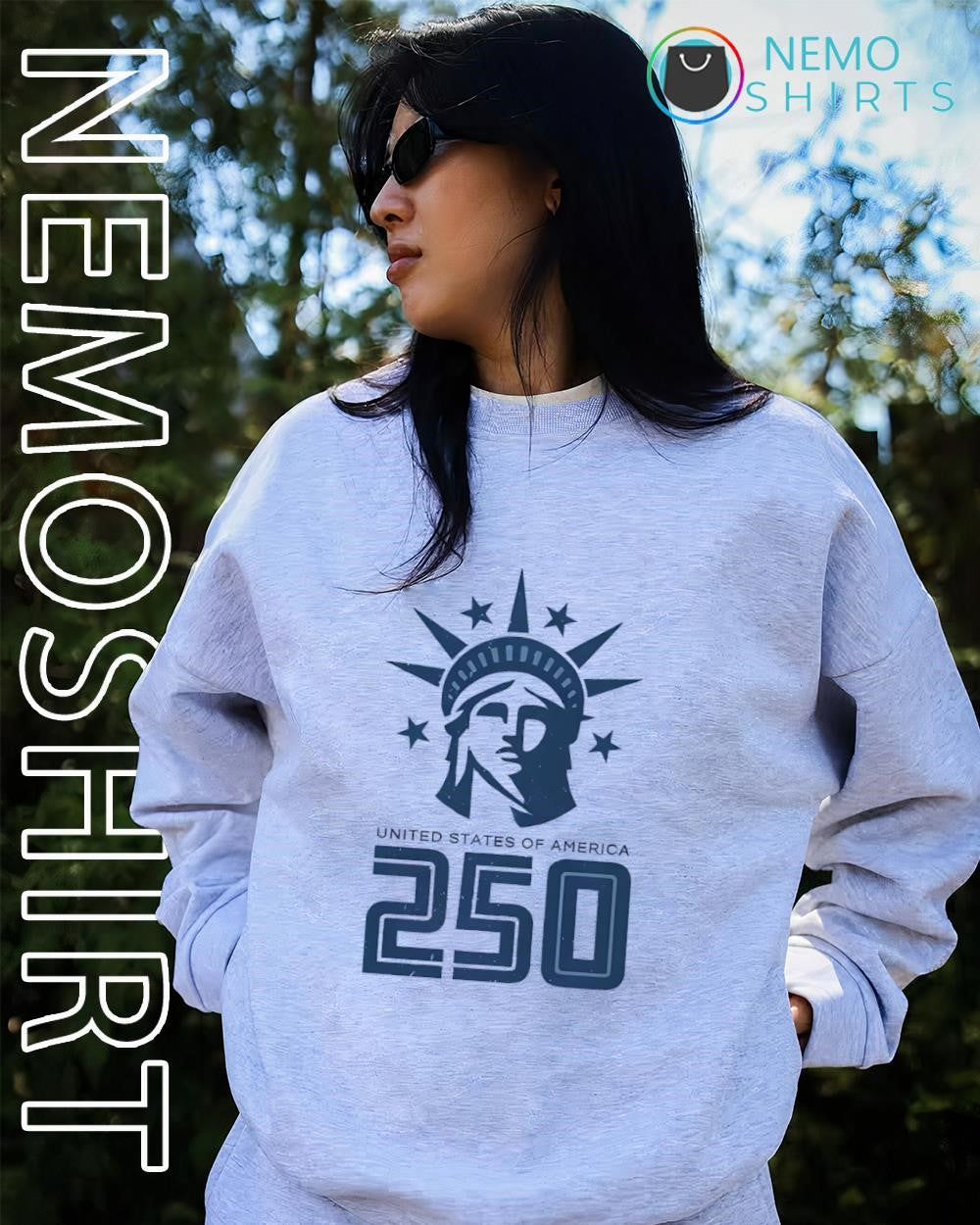 Lady Liberty 250 United States of America shirt