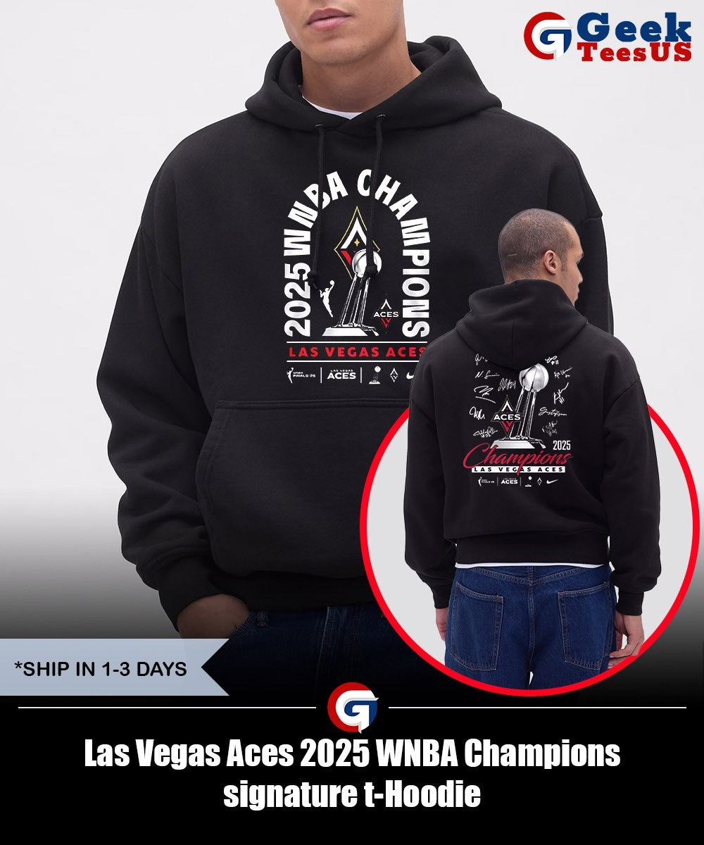 Las Vegas Aces 2025 WNBA Champions signature t-shirt