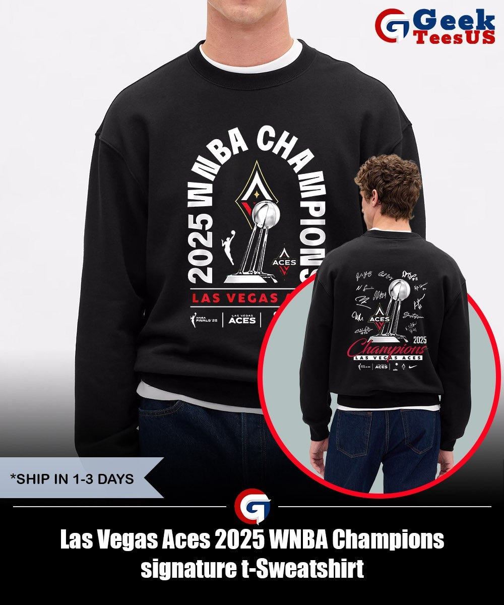 Las Vegas Aces 2025 WNBA Champions signature t-shirt