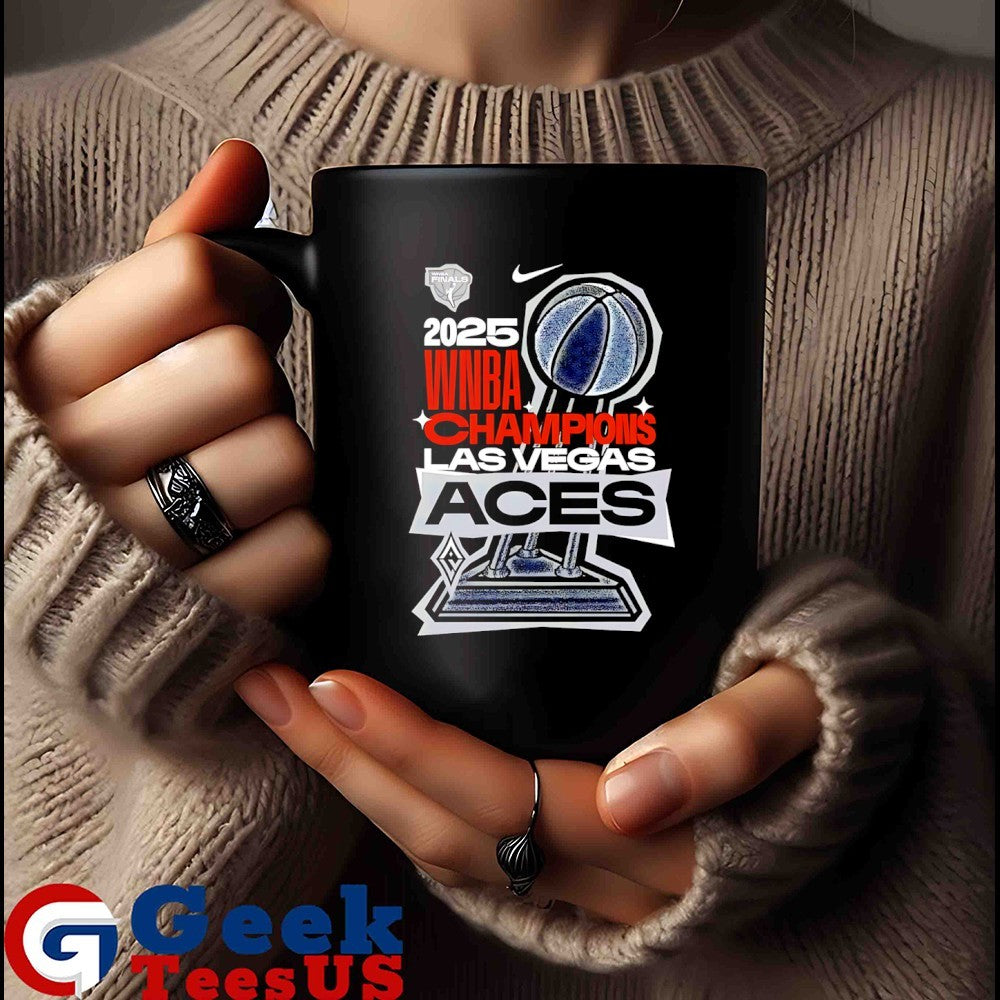 Las Vegas Aces basketball 2025 WNBA Champions three of a kind trophy shirt