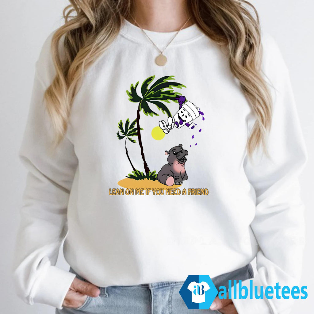 Lean On Me If You Need A Friend Moo Deng Shirt