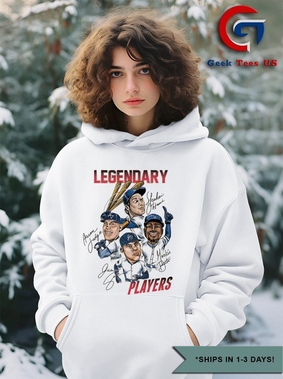 Legendary Players Los Angeles Dodgers MLB signature caricature shirt