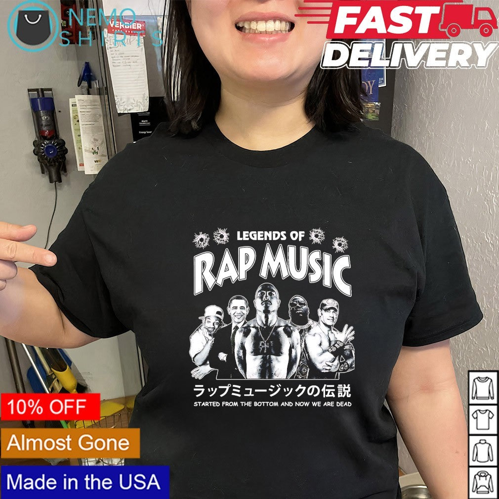 Legends of rap music Shakur Obama Notorious B.I.G. Smith Cena shirt