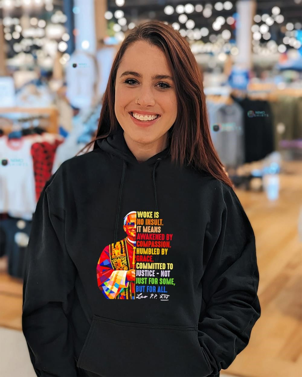Leo P.P. XIV woke is no insult it means awakened by compassion humbled by grace shirt