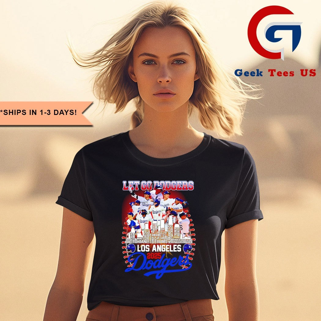 Let’s Go Dodgers Los Angeles Dodgers players names 2025 National League Champions shirt