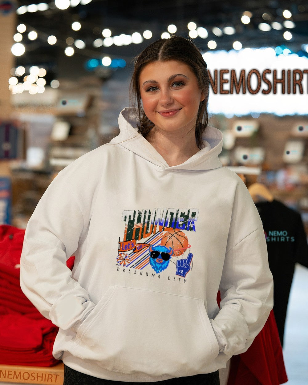 Let’s go OKC Thunder retro graphic shirt