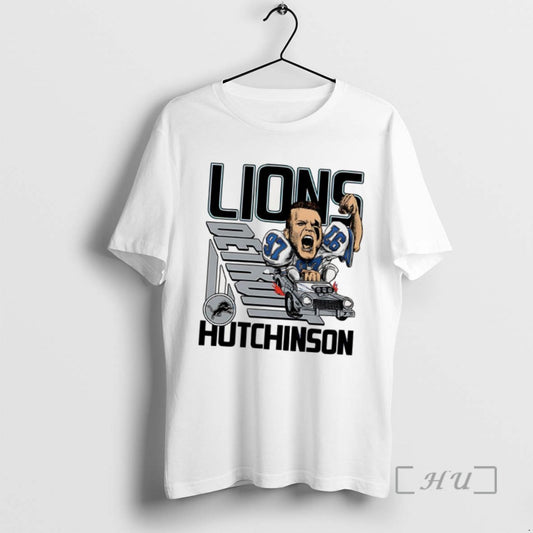 Limited Edition Aidan Hutchinson Detroit Lions Football Caricature Player Graphic