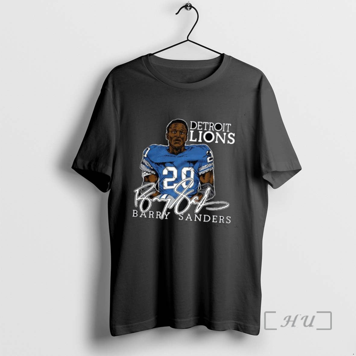 Limited Edition Barry Sanders Detroit Lions Football Retired Player Classic Caricature Signature T Shirts Sweater