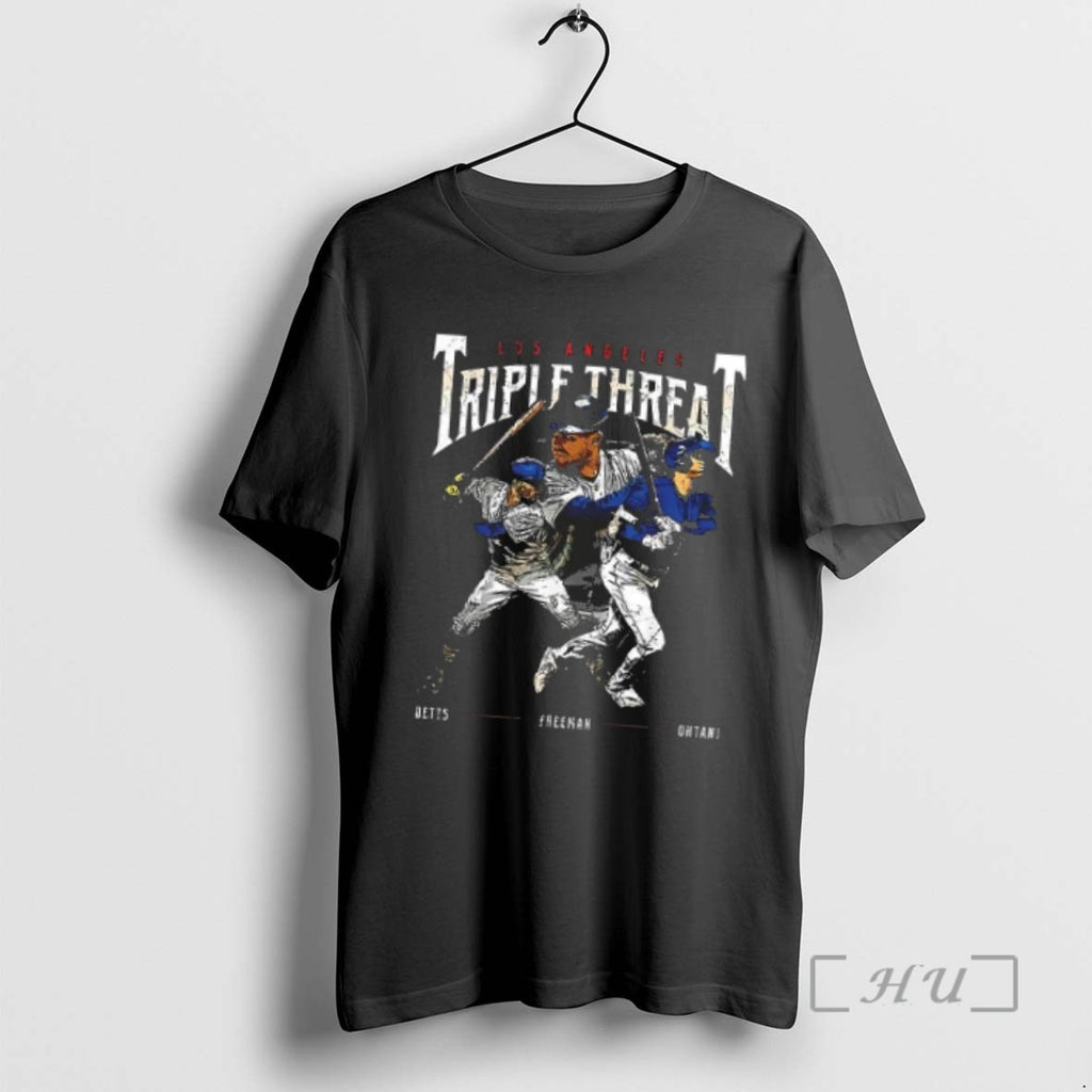 Limited Edition Best Triple Threat Baseball Ohtani Betts Freeman Los Angeles Dodgers Retro T Shirts