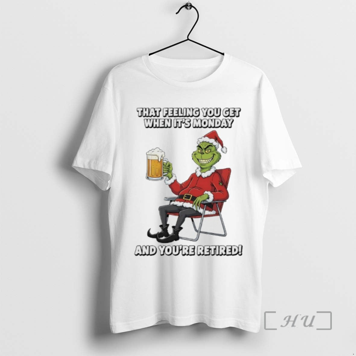 Limited Edition Grinch Santa Christmas Beer That Feeling You Get When Its Monday And Youre