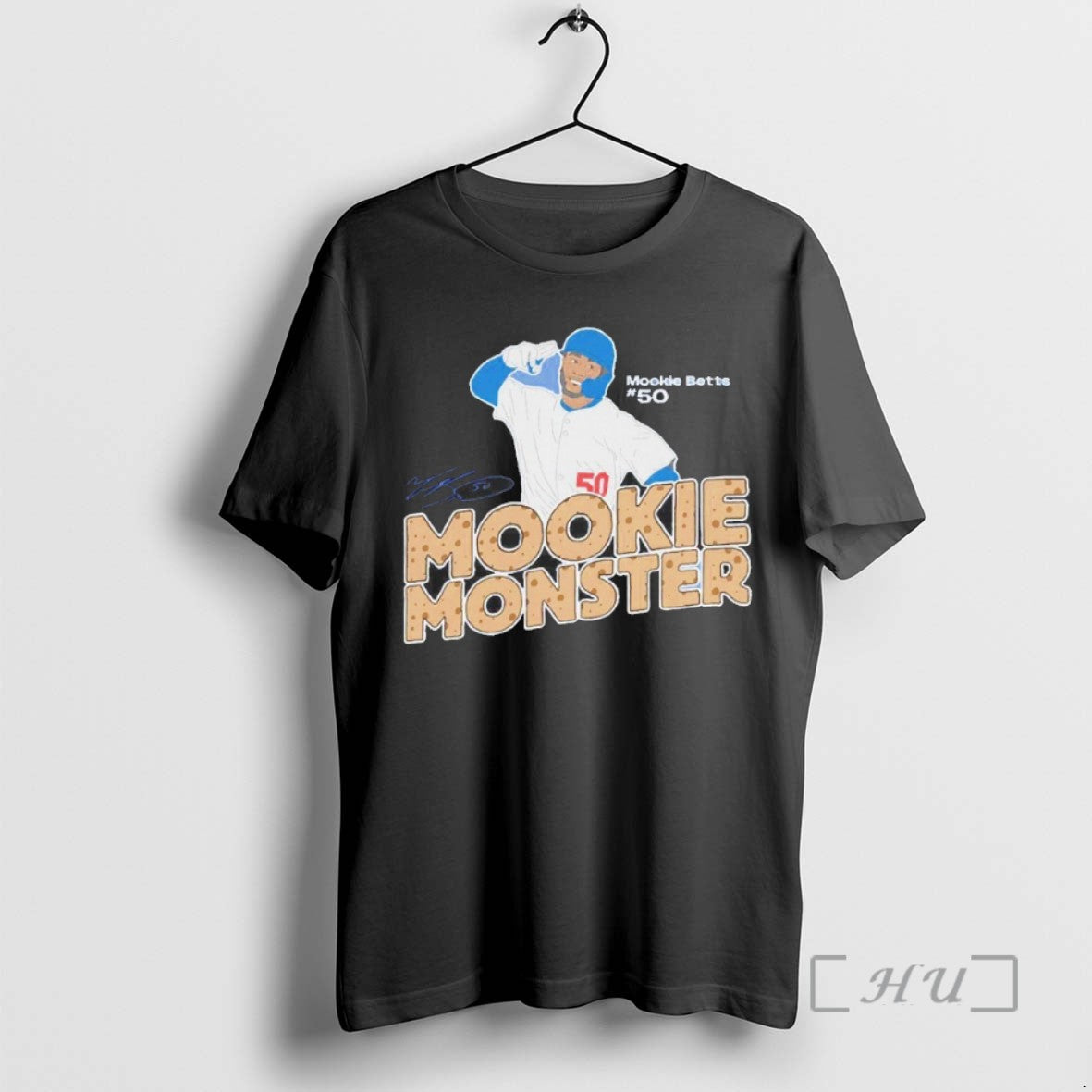 Limited Edition Mookie Monster Mookie Betts Los Angeles Dodgers Mlb Players Signature Graphic Blackshirt