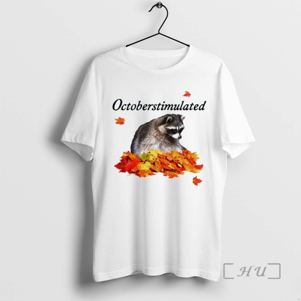 Limited Edition Octoberstimulated October Stimulated Raccoon Mens White Tee
