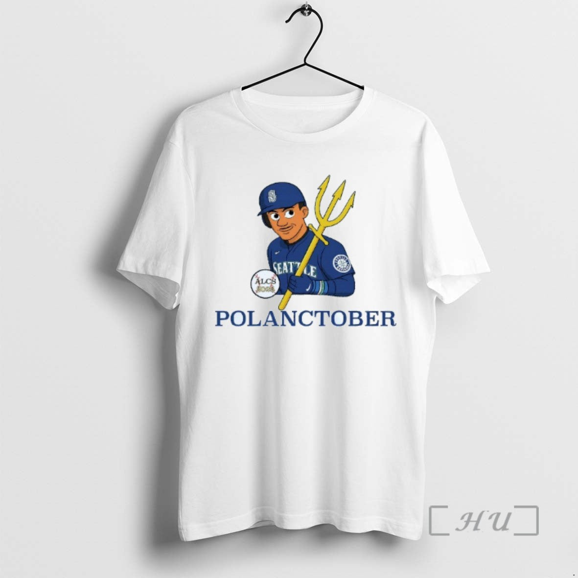 Limited Edition Polanctober Jorge Polanco Seattle Mariners 2025 Alcs Mens White Tee T Shirts Sweater