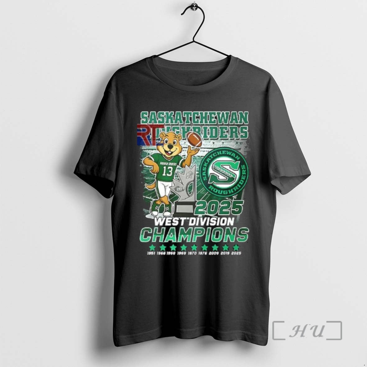Limited Edition Saskatchewan Roughriders 2025 West Division Champions Mascot