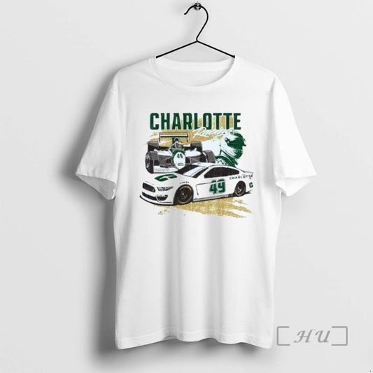 Limited Edition Unc Charlotte Racing Car Mens White Tee