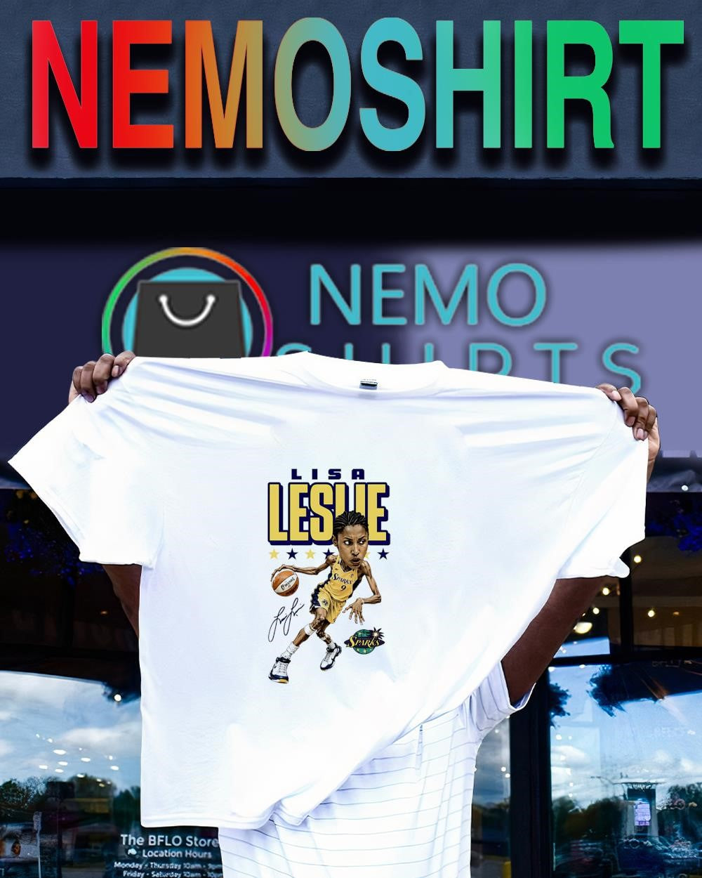 Lisa Leslie Los Angeles Sparks WNBA career signature shirt