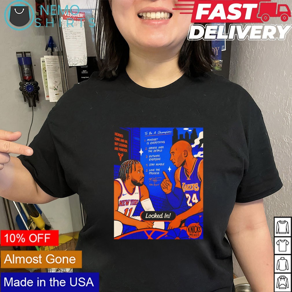 Locked in Jalen Brunson and Kobe Bryant legend shirt