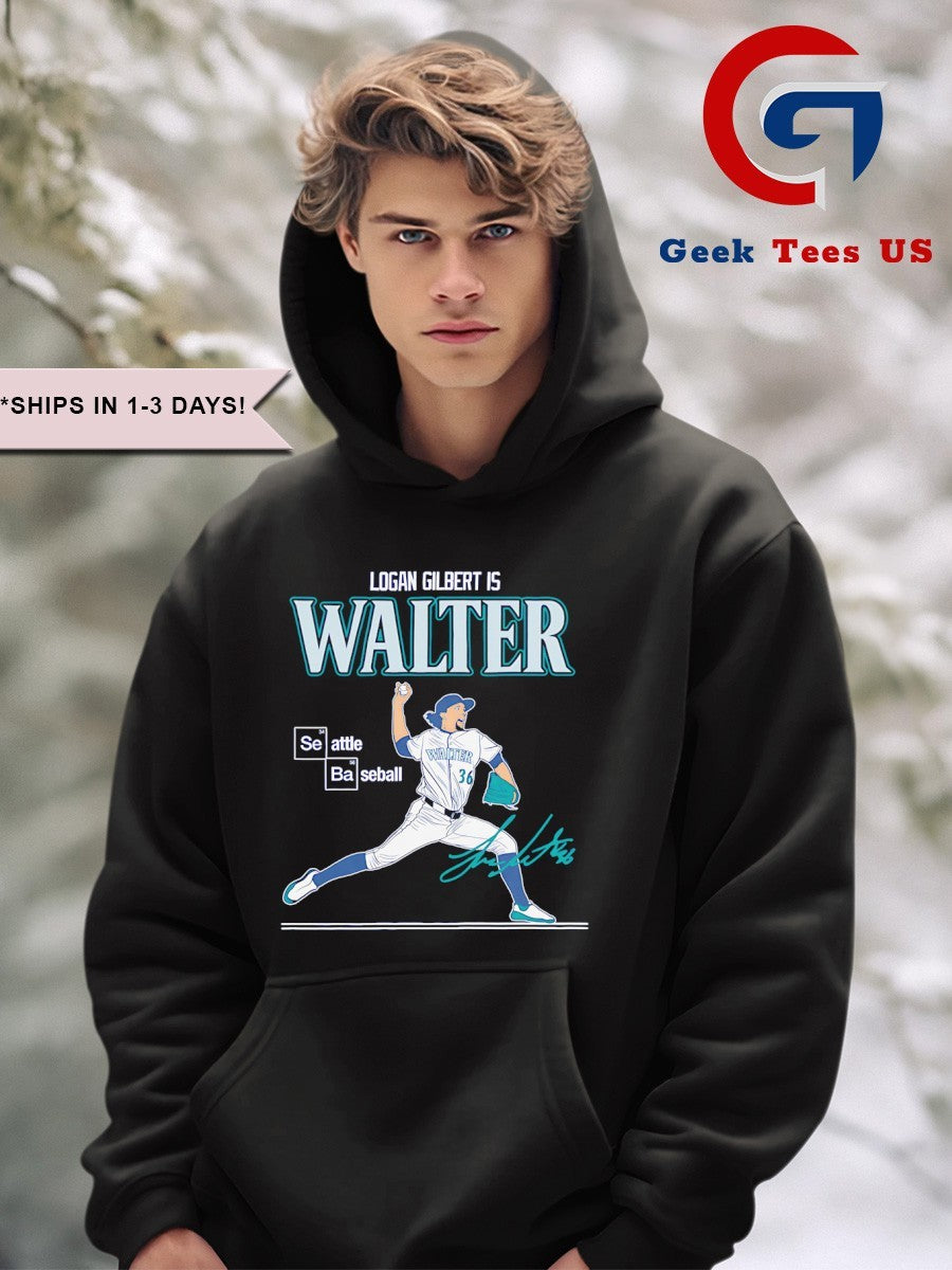 Logan Gilbert is Walter Seattle Mariners MLB 2025 baseball signature shirt