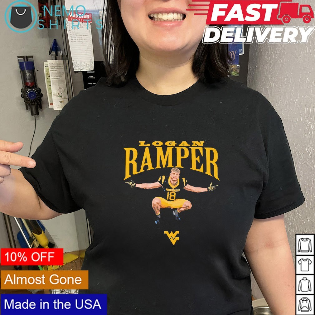 Logan Ramper West Virginia Mountaineers football player portrait shirt