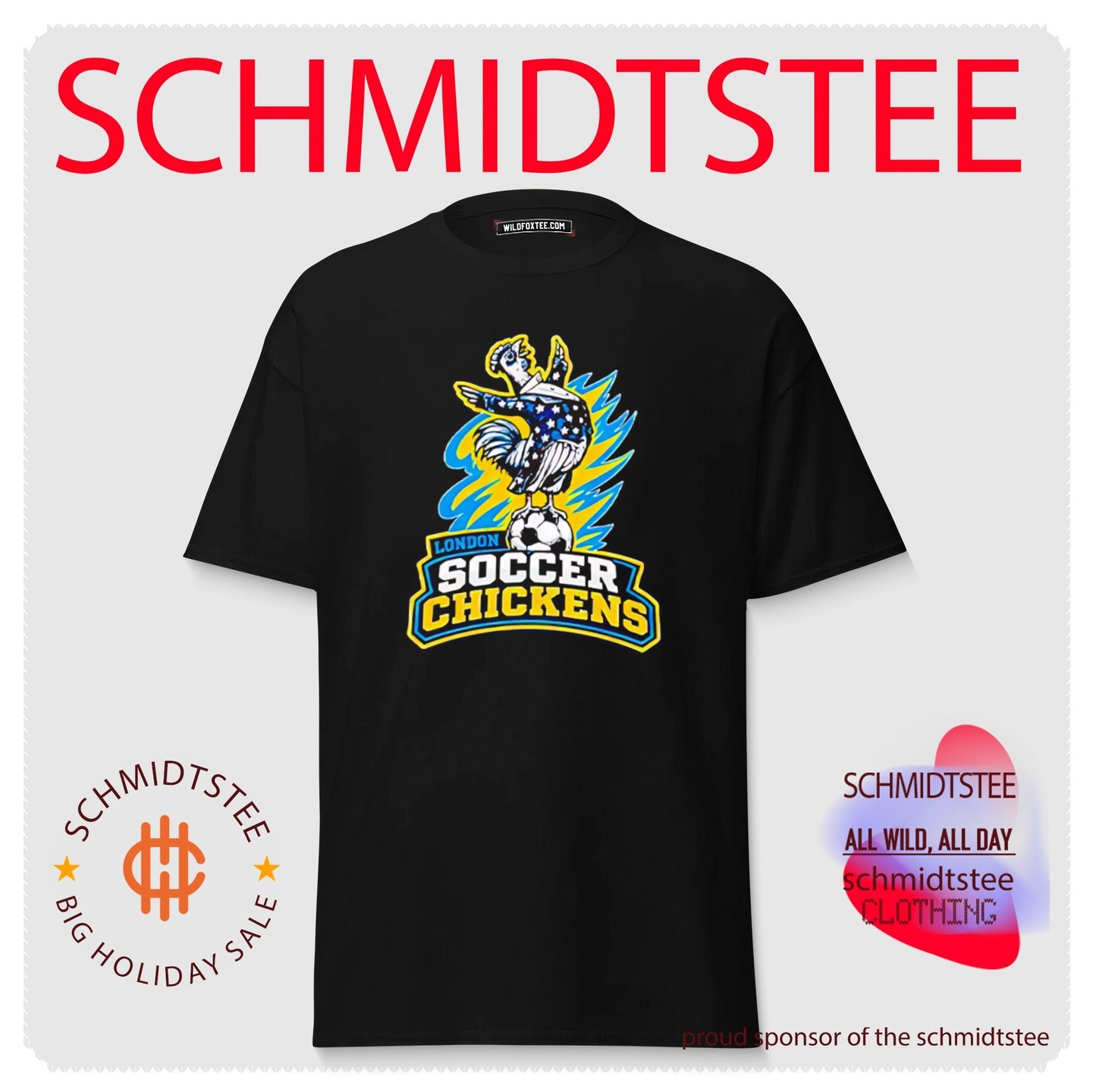 London Soccer Chickens graphic shirt