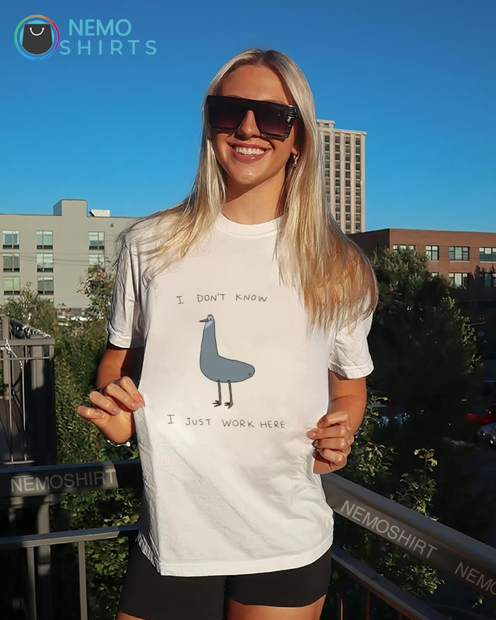 Long pigeon I don’t know I just work here shirt