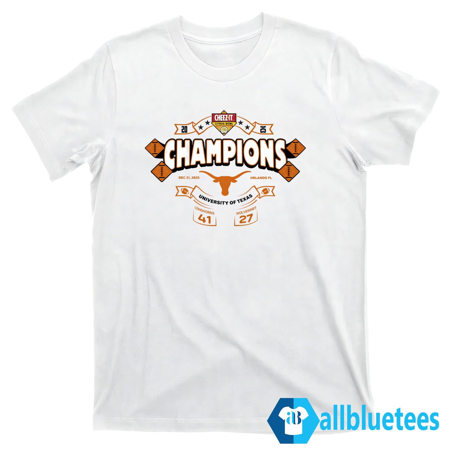 Longhorns 2025 Cheez-It Citrus Bowl Champions Shirt