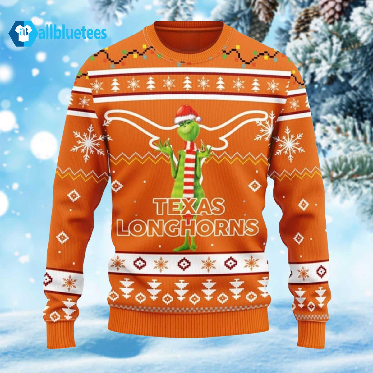 Longhorns Funny Grnch Christmas Ugly Sweater