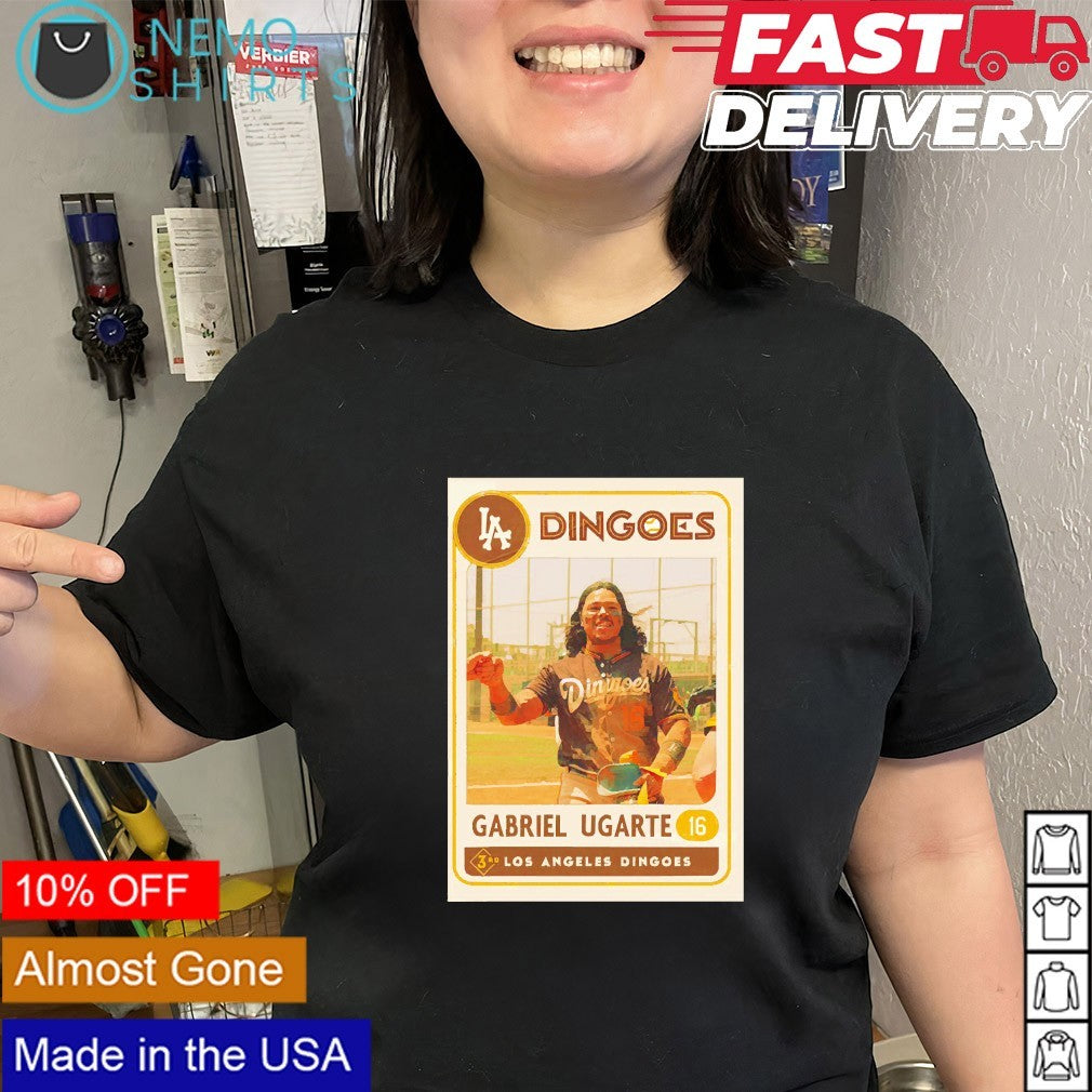 Los Angeles Dingoes Gabe Ugarte player card shirt