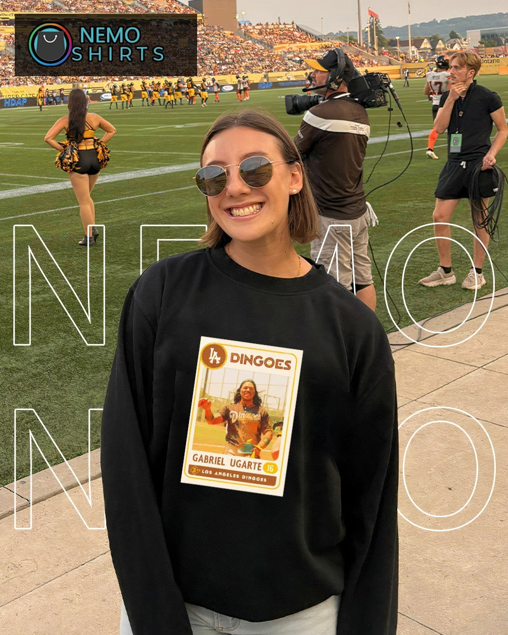 Los Angeles Dingoes Gabe Ugarte player card shirt