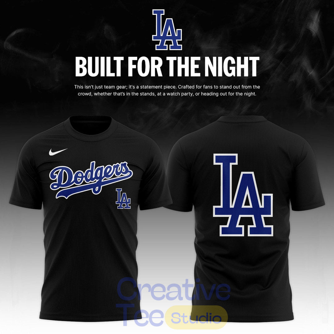 Los Angeles Dodgers 2026 Fashion Black Out “Build for The Night” Hoodie