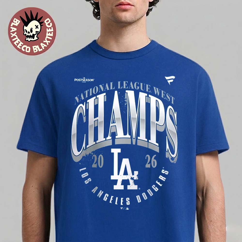 Los Angeles Dodgers Fanatics 2026 NL West Division Champions Locker Room T-Shirt