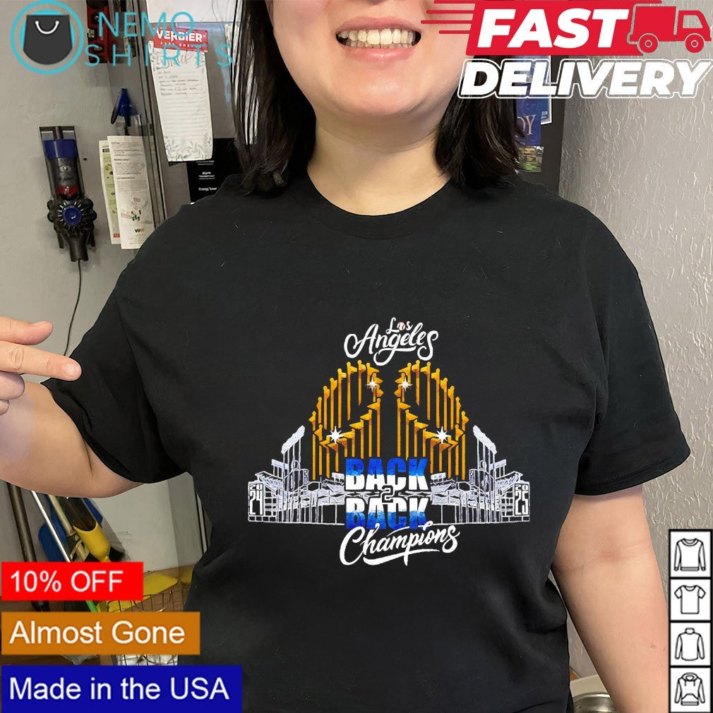 Los Angeles Dodgers back 2 back champions 2024 2025 trophy shirt
