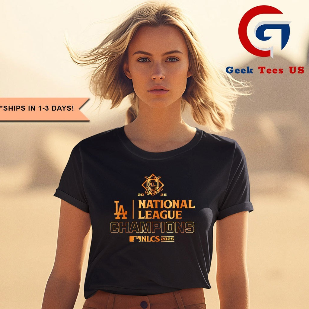 Los Angeles Dodgers baseball 2025 National League Champions Celebration T-shirt