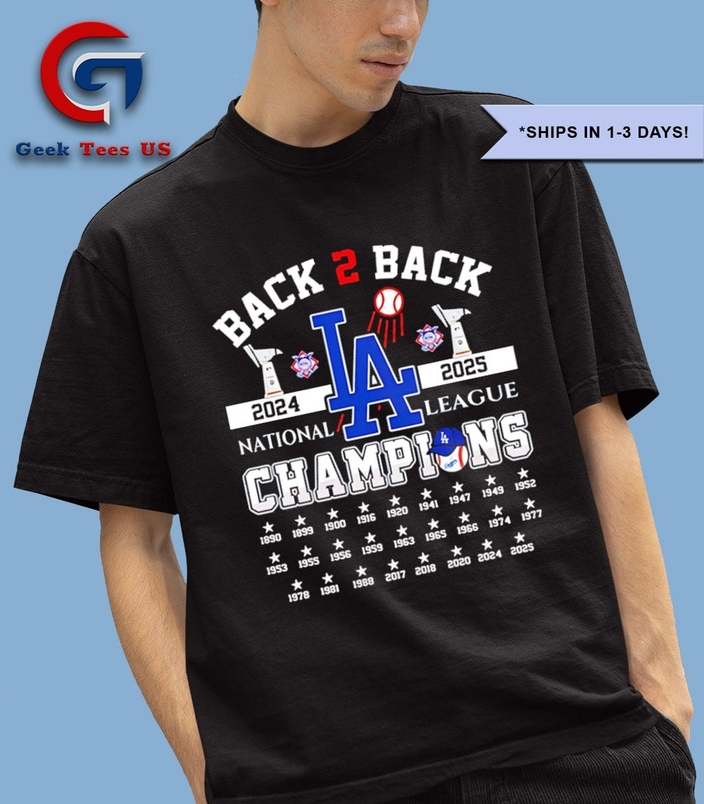 Los Angeles Dodgers baseball B2B 2024-2025 National League Champions shirt