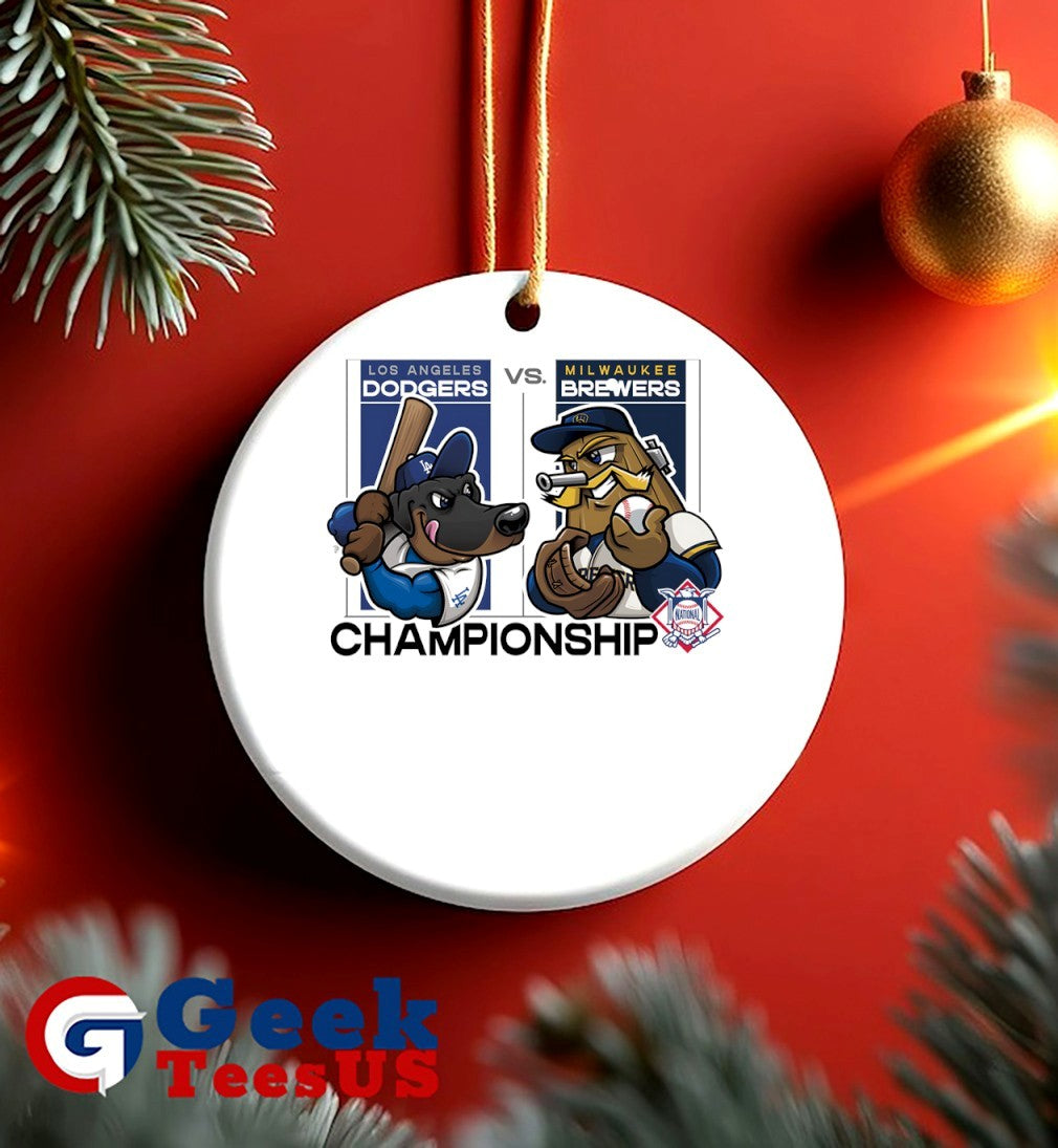 Los Angeles Dodgers vs Milwaukee Brewers 2025 National League Championship mascot shirt