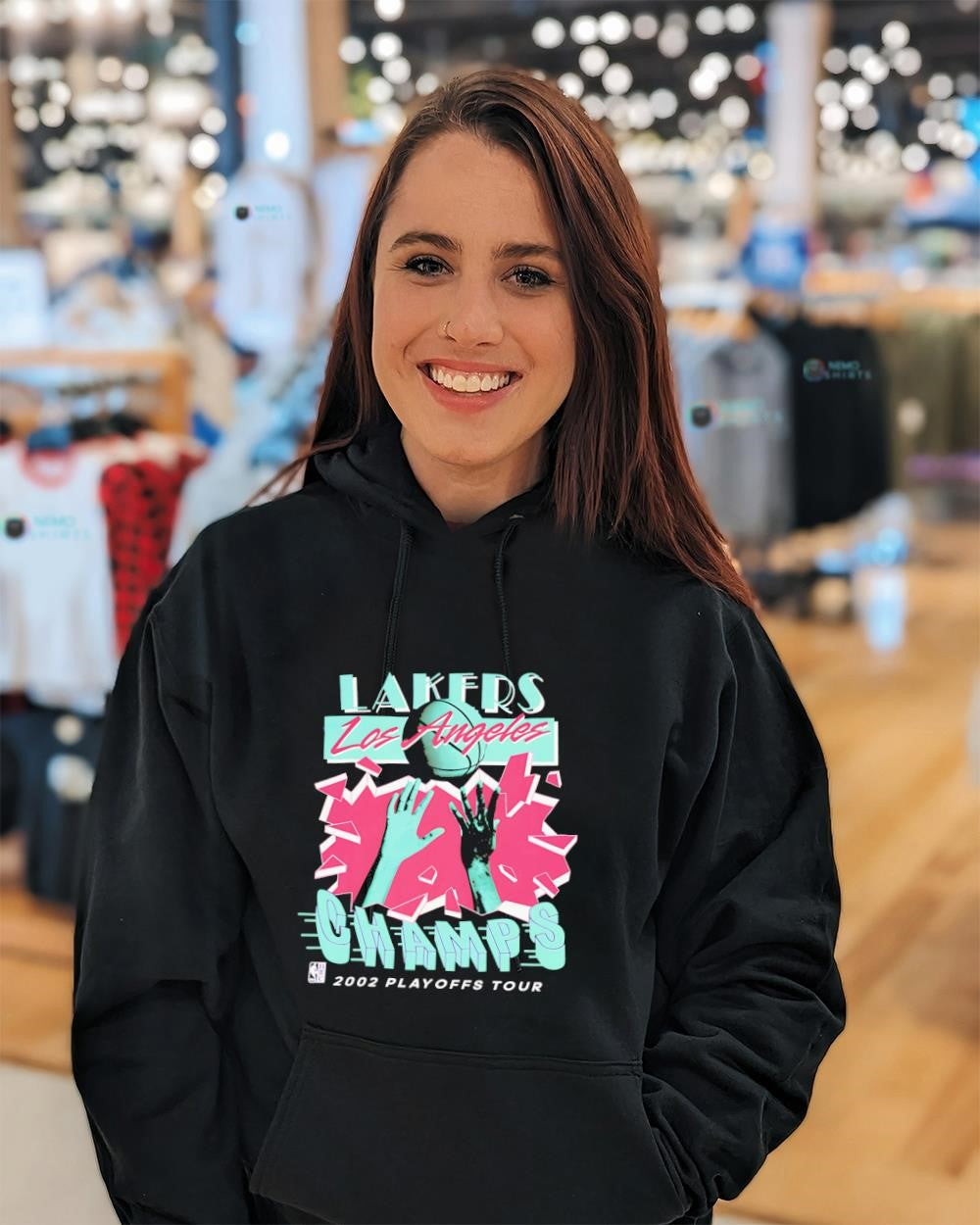 Los Angeles Lakers 2002 Playoffs Tour logo shirt