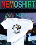 Love has no limits LGBT rainbow heart logo shirt
