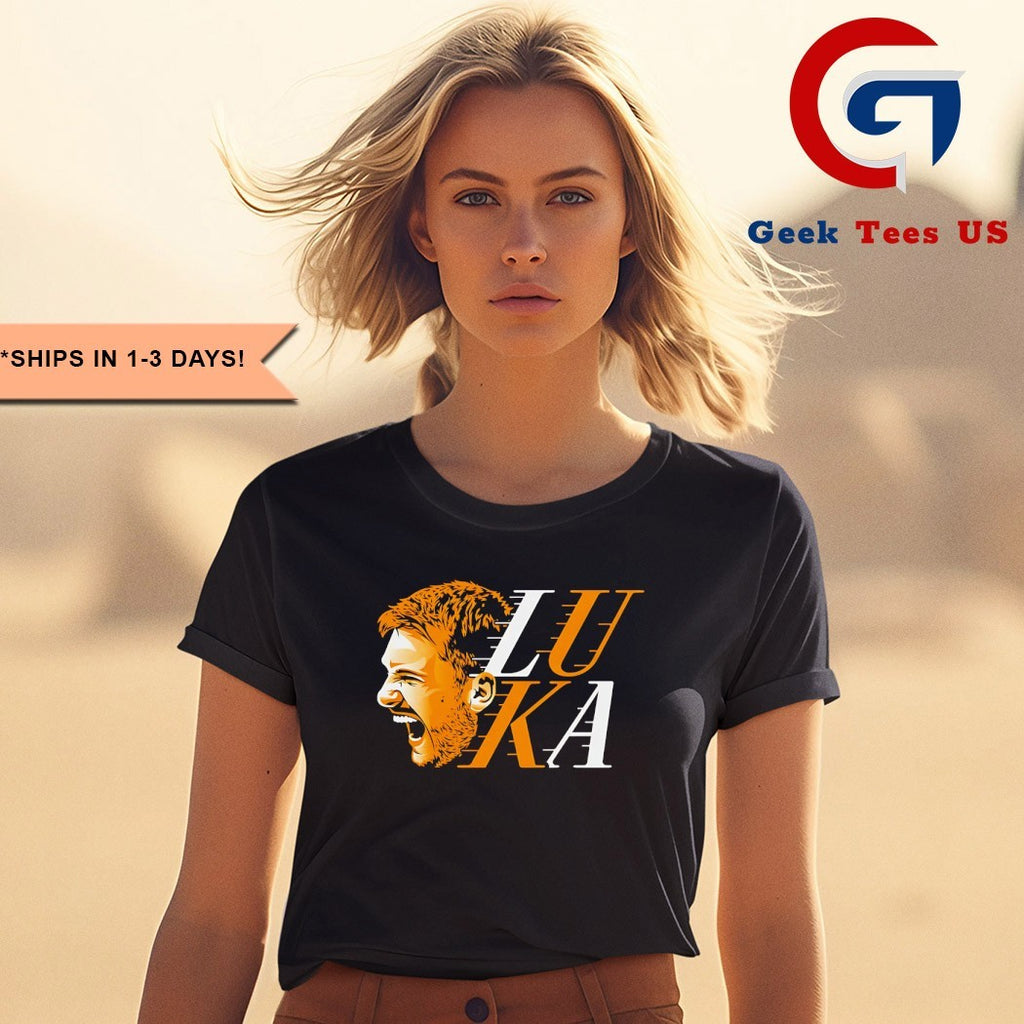 Luka Doncic big head scream Los Angeles Lakers T-shirt
