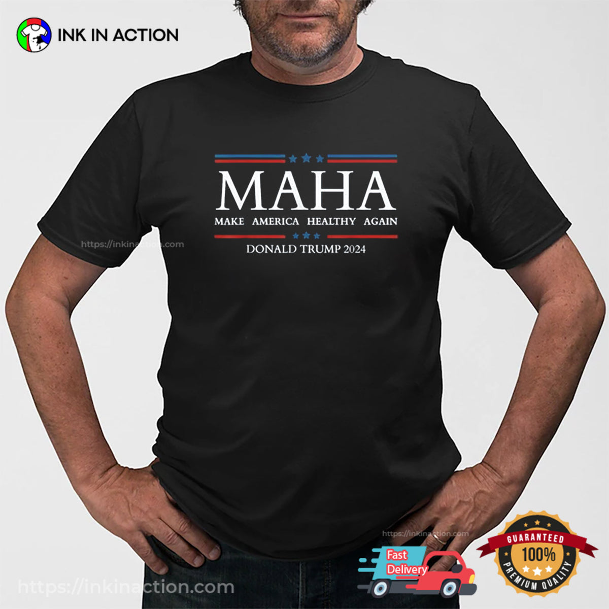 MAHA Make America Healthy Again Donald Trump 2024 Political T-shirt