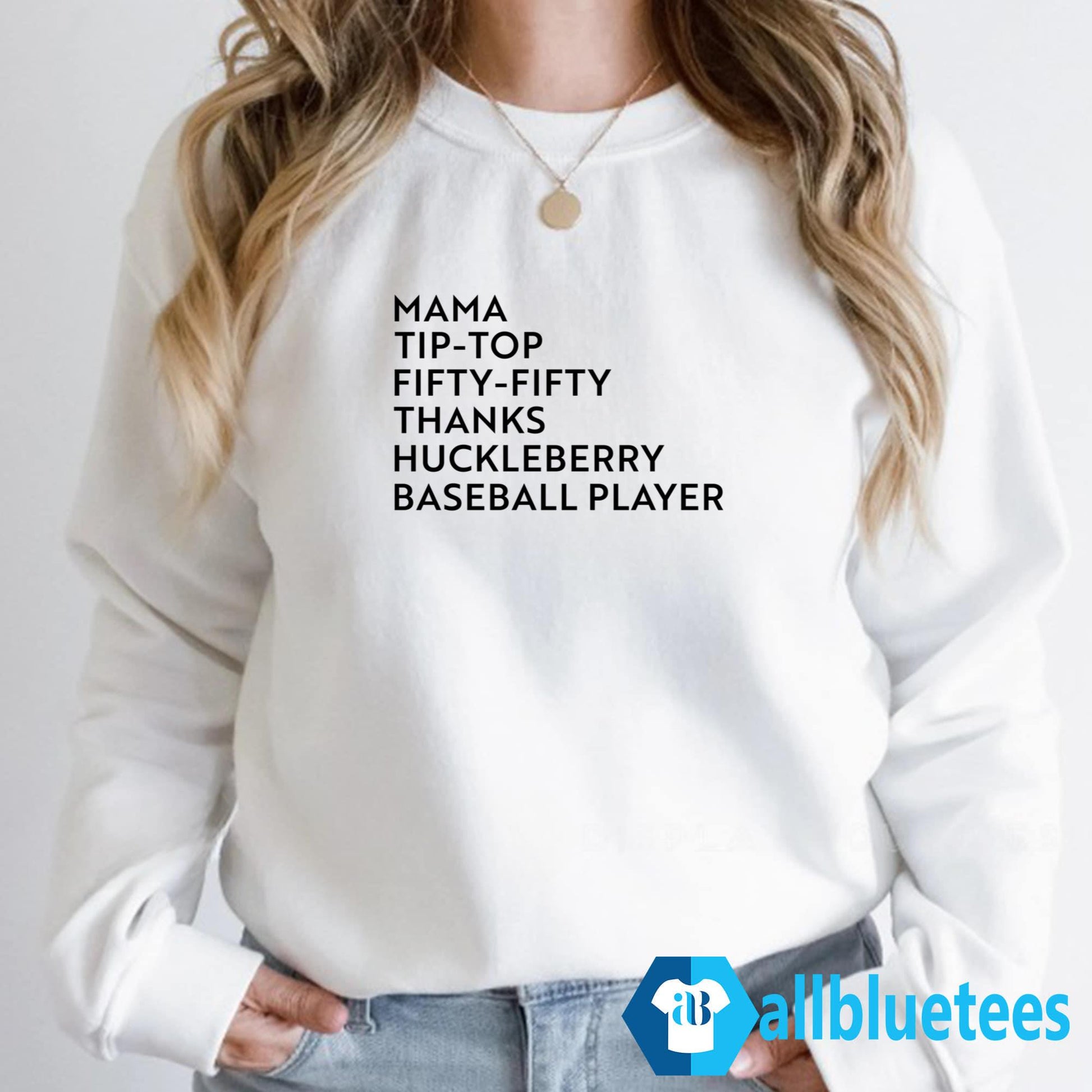 Mama Tip-Top Fifty-Fifty Thanks Huckleberry Baseball Player Shirt