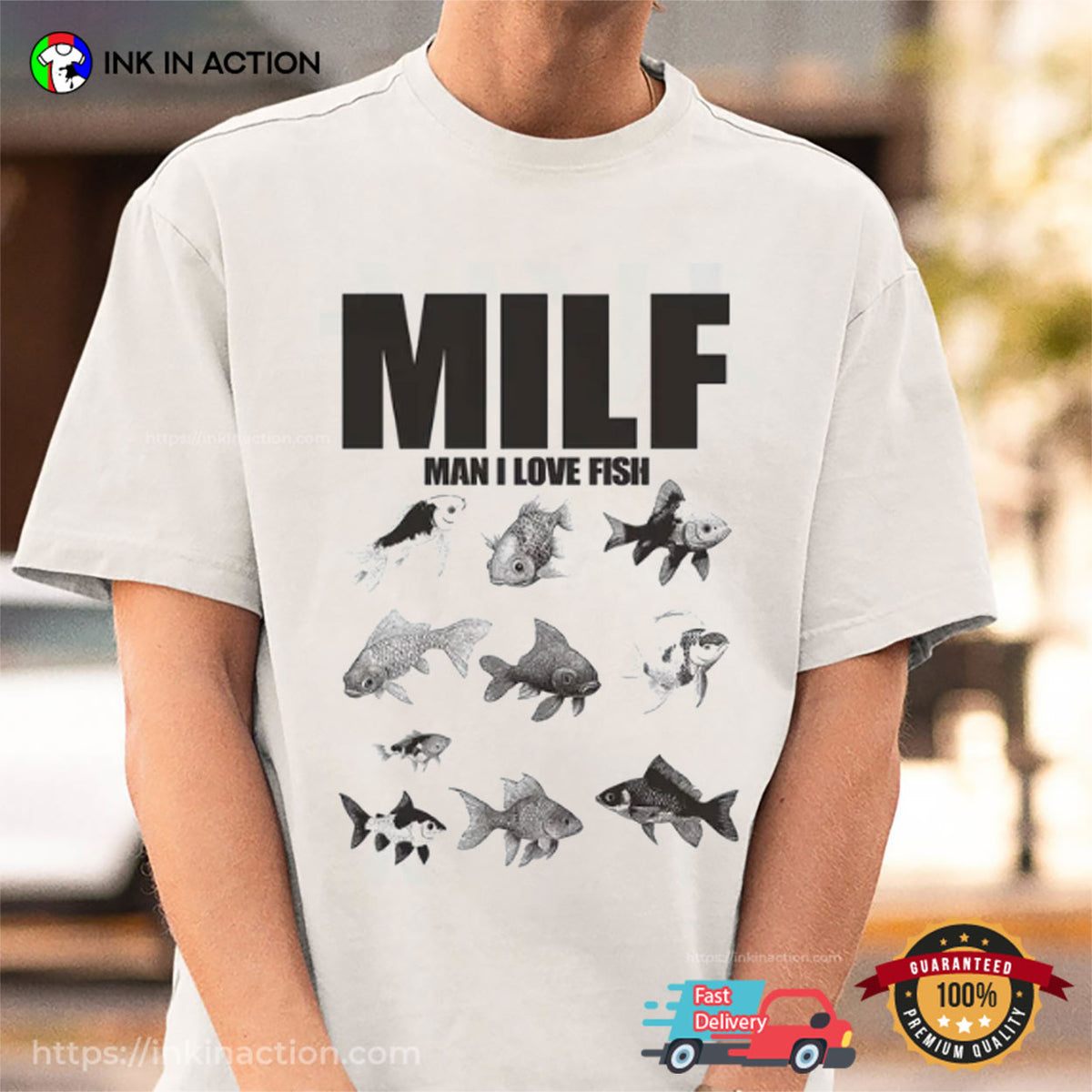 Man I Love Fish MILF Fishing Shirt