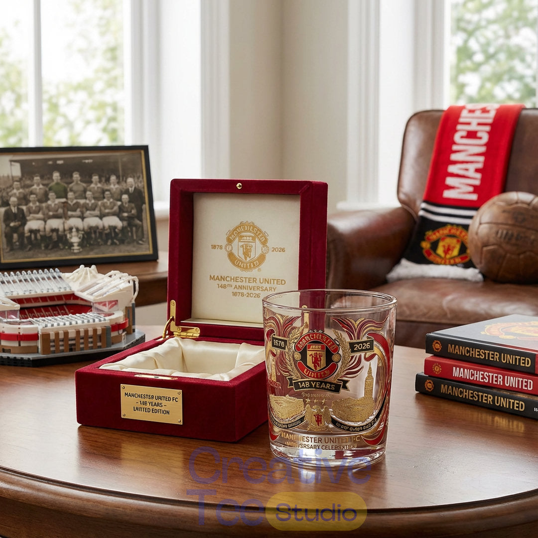 Manchester United 148th Anniversary Limited Edition Whiskey Glass