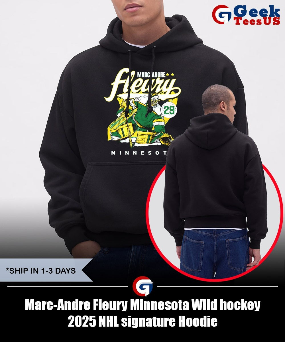 Marc-Andre Fleury Minnesota Wild hockey 2025 NHL signature shirt