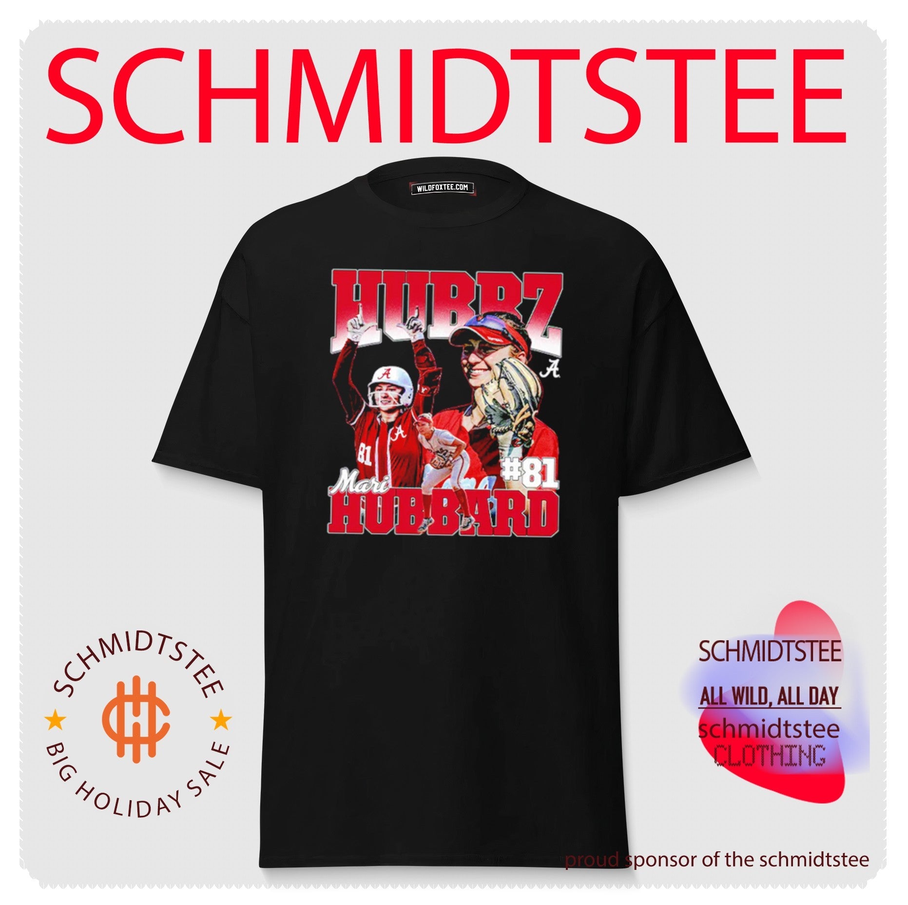 Mari Hubbard Alabama Softball NCAA Player Collage shirt