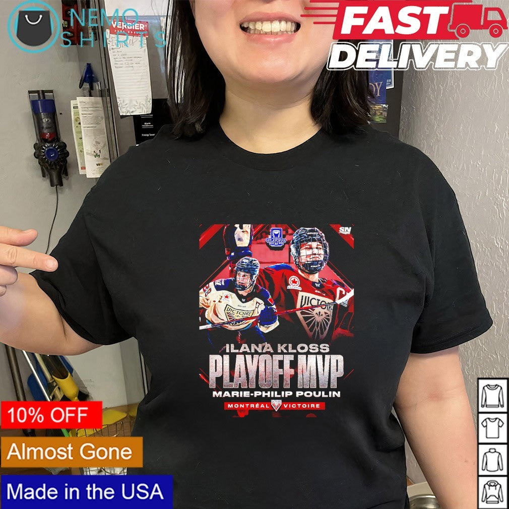 Marie-Philip Poulin forward Montreal Victoire Ilana Kloss Playoff MVP victoire shirt