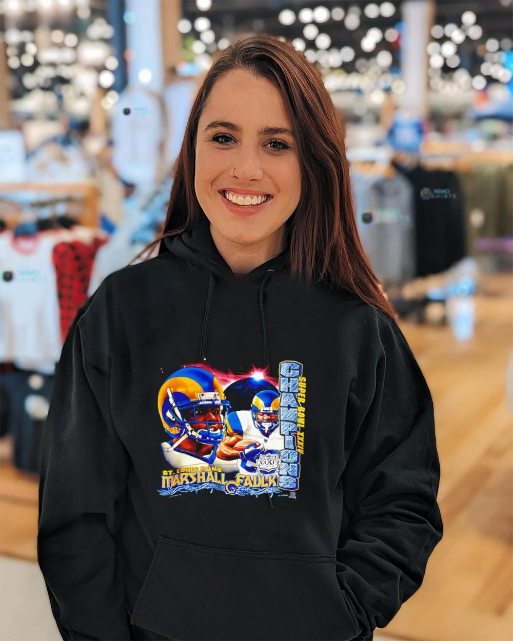 Marshall Faulk St. Louis Rams Super Bowl XXXIV champions shirt