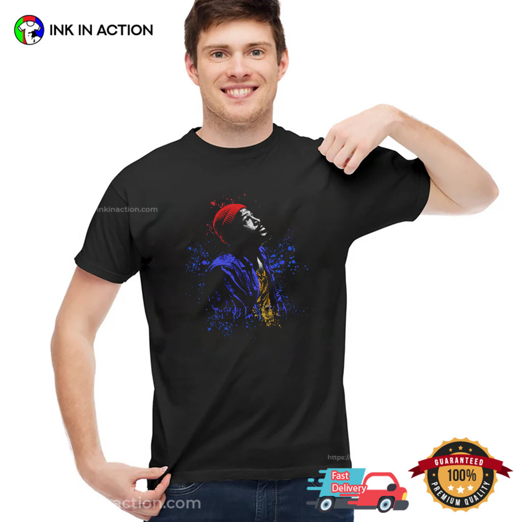 Marvin Gaye Painting Art Portrait T-shirt