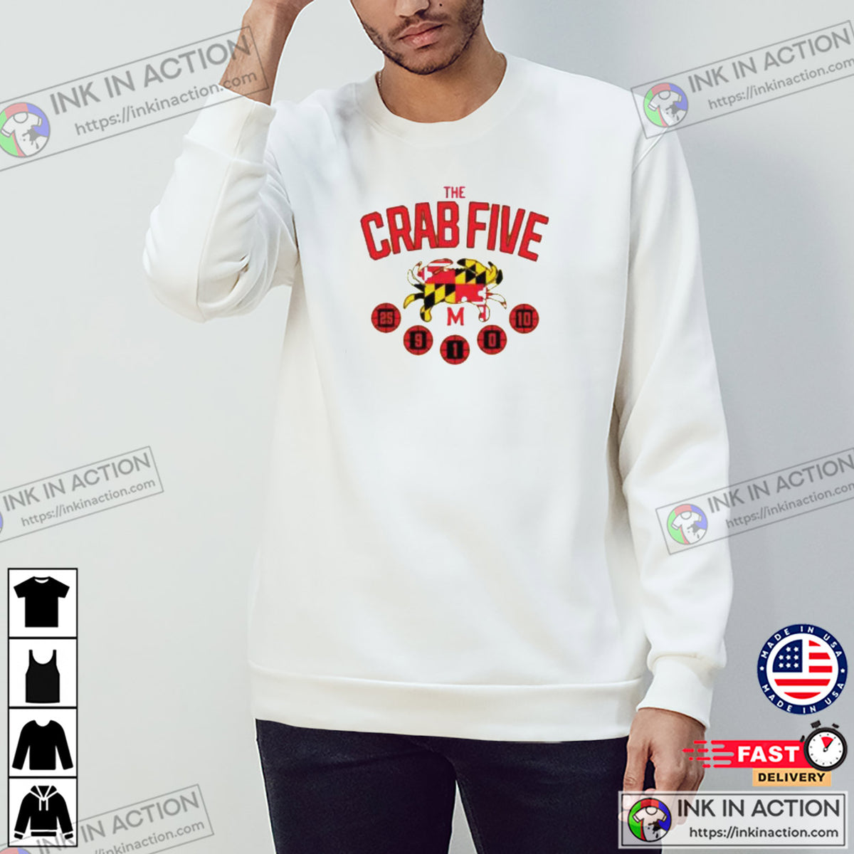 Maryland Terrapins The Crab Five Team T-shirt