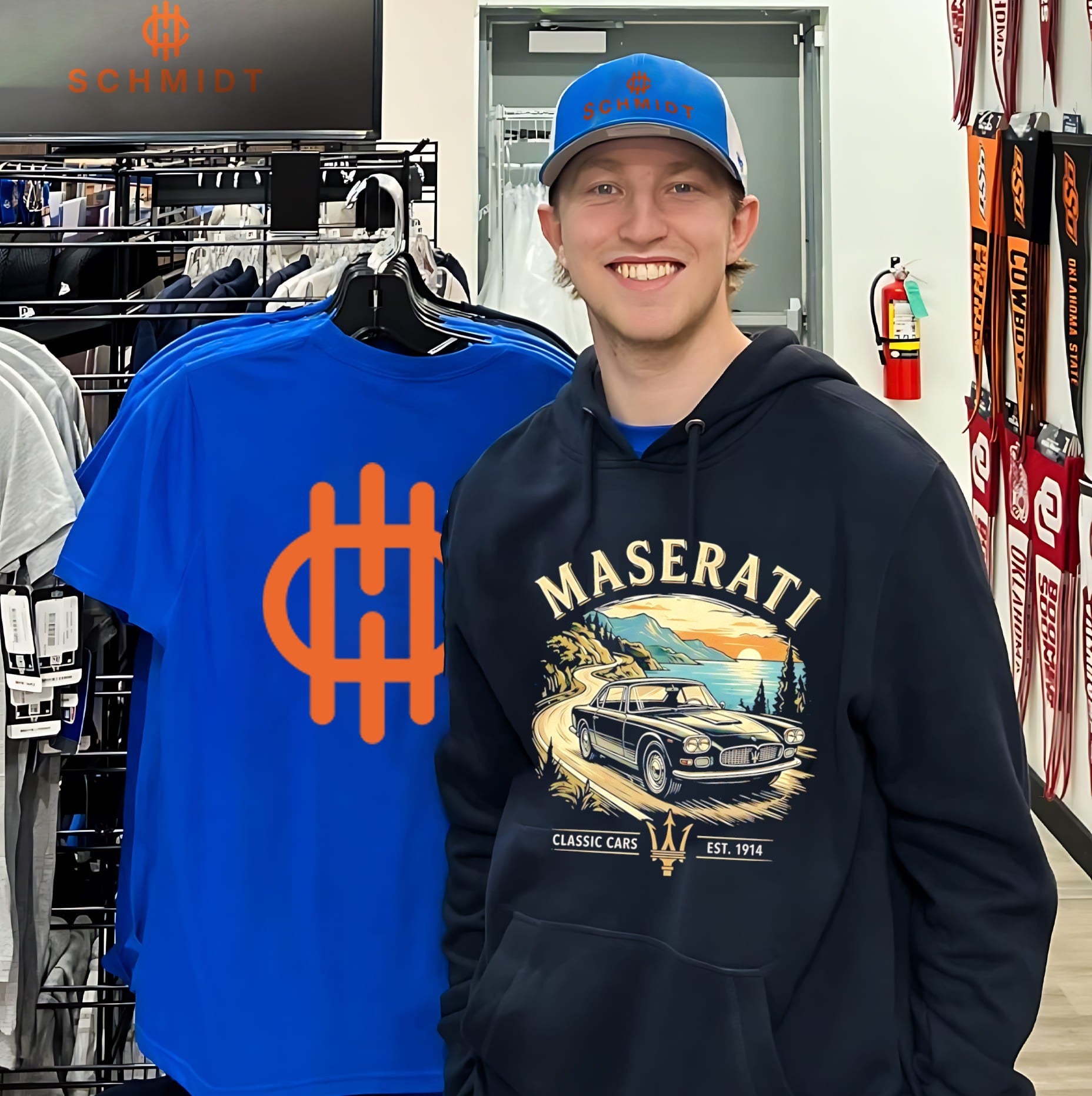 Maserati classic cars est 1914 graphic car shirt