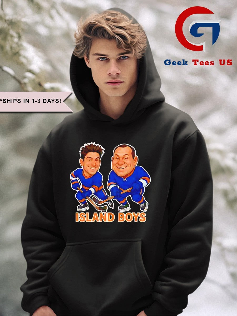 Mat Barzal and Bo Horvat Island Boys Hockey caricatures shirt